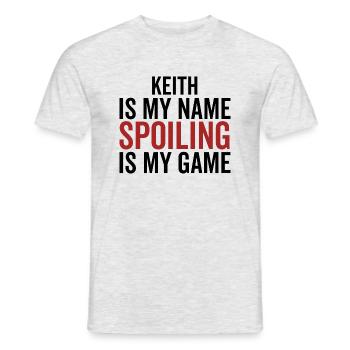 Keith est mon nom Spoiling est mon jeu - T-shirt homme - gris chiné - Devant - AI Model Male 178 dark (178cm)