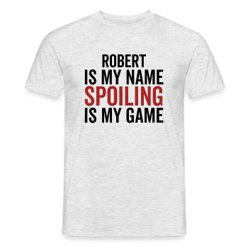 Robert est mon nom Spoiling est mon jeu - T-shirt homme - gris chiné - Devant - AI Model Male 178 dark (178cm)