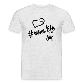 mom life coffee black - Männer T-Shirt - Grau meliert - Vorne - AI Model Male 178 dark (178cm)