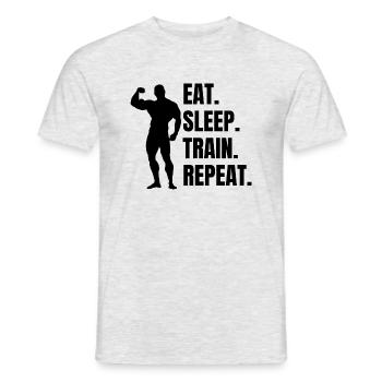 Fitness Entraînement en force Athlètes Musculistes musculaires - T-shirt homme - gris chiné - Devant - AI Model Male 178 dark (178cm)
