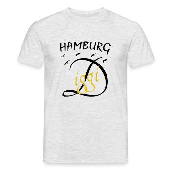 Anker Hamburg Diggi Möven - Männer T-Shirt - Grau meliert - Vorne - AI Model Male 178 dark (178cm)