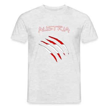 Austria Risse - Männer T-Shirt - Grau meliert - Vorne - AI Model Male 178 dark (178cm)