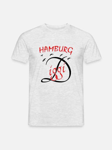 Hamburg Diggi - Männer T-Shirt - Grau meliert