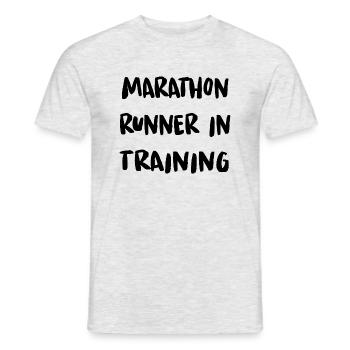 Marathon Triathlon Running Jogging Biking Cycling - Men's T-Shirt - heather grey - Front - AI Model Male 178 dark (178cm)