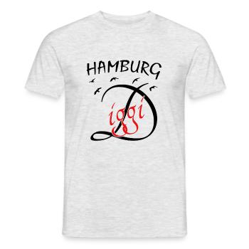 Anker Hamburg Diggi Möven - Männer T-Shirt - Grau meliert - Vorne - AI Model Male 178 dark (178cm)