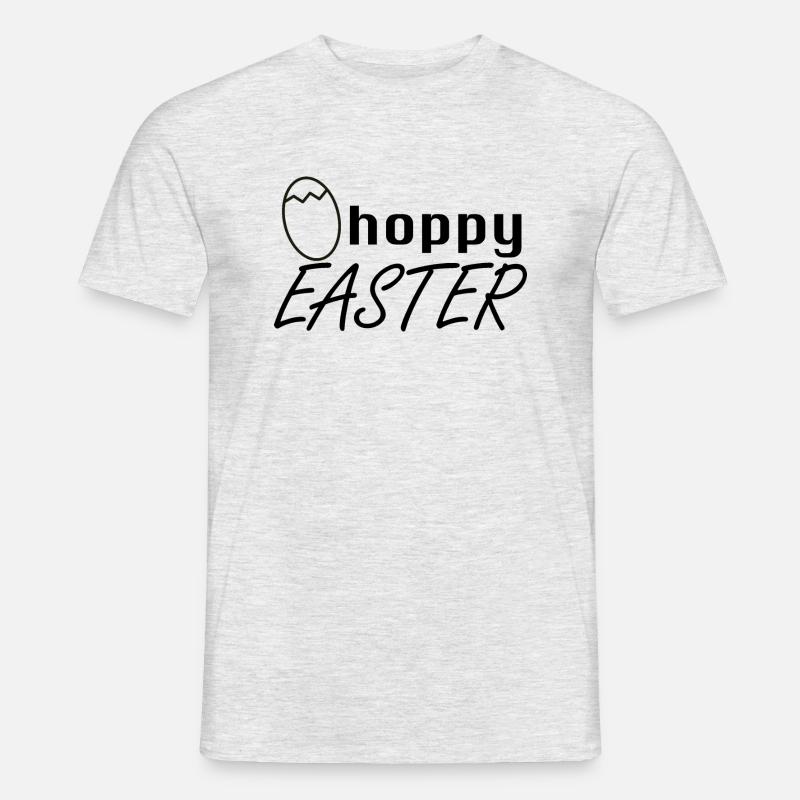 Hoppy Easter - Männer T-Shirt - Grau meliert