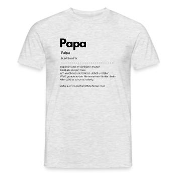 Definition Papa - Männer T-Shirt - Grau meliert - Vorne - AI Model Male 178 dark (178cm)
