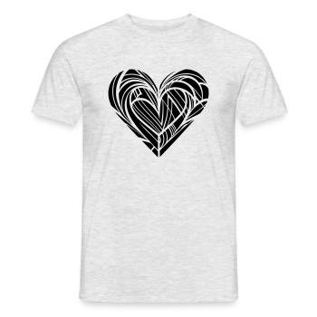 Creative ornate heart for valetnine day - Men's T-Shirt - heather grey - Front - AI Model Male 178 dark (178cm)