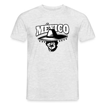 Mexikaner mit Sombrero - Männer T-Shirt - Grau meliert - Vorne - AI Model Male 178 dark (178cm)