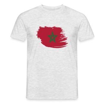 maroc - Morocco - Al maghreb - T-shirt homme - gris chiné - Devant - AI Model Male 178 dark (178cm)