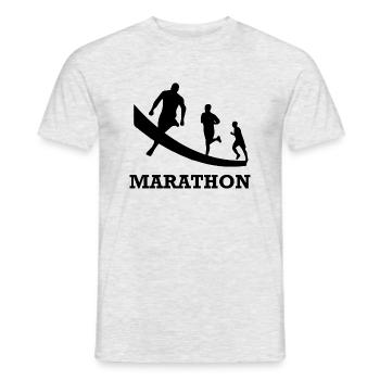 Triathlon Swim Bike Run Marathon - Männer T-Shirt - Grau meliert - Vorne - AI Model Male 178 dark (178cm)
