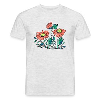 Fleur - T-shirt homme - gris chiné - Devant - AI Model Male 178 dark (178cm)