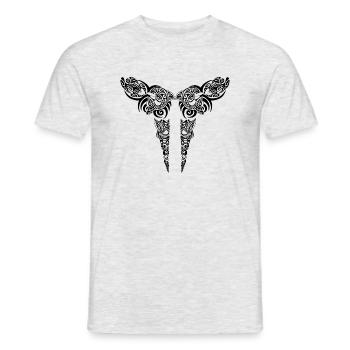 Maori Brustlogo 50 schwarz - Männer T-Shirt - Grau meliert - Vorne - AI Model Male 178 dark (178cm)