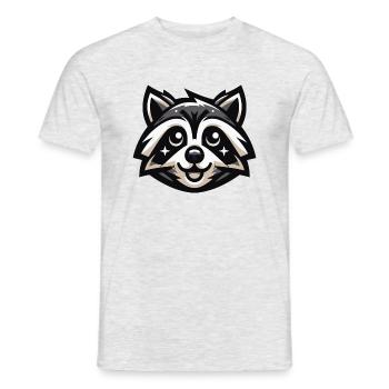 Raccoon Stareyes - Men's T-Shirt - heather grey - Front - AI Model Male 178 dark (178cm)