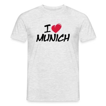 J'aime Munich / J'aime Munich - T-shirt homme - gris chiné - Devant - AI Model Male 178 dark (178cm)