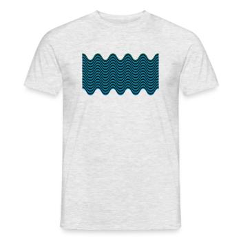 wellenmuster - Men's T-Shirt - heather grey - Front - AI Model Male 178 dark (178cm)