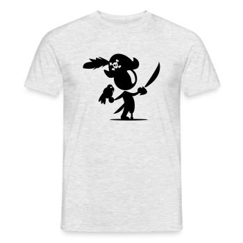 pirate - T-shirt homme - gris chiné - Devant - AI Model Male 178 dark (178cm)