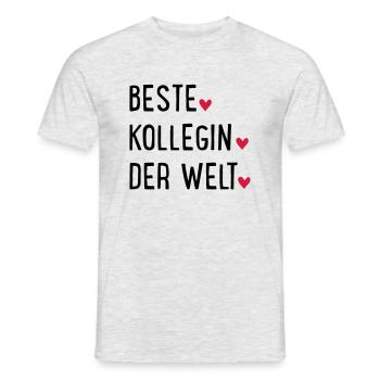Collègue - T-shirt homme - gris chiné - Devant - AI Model Male 178 dark (178cm)