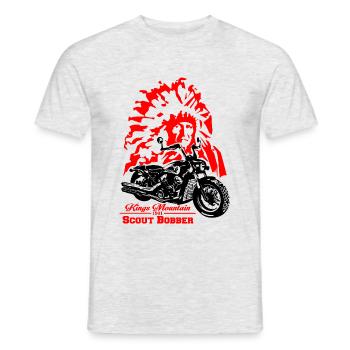 indian scout bobber classic american motorcycles - Men's T-Shirt - heather grey - Front - AI Model Male 178 dark (178cm)