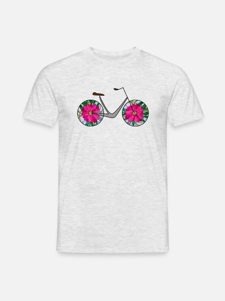 Bicyclette - T-shirt homme - gris chiné