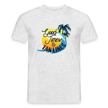 Good Times & Tan Lines - Men's T-Shirt - heather grey - Front - AI Model Male 178 dark (178cm)