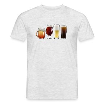Beers - Men's T-Shirt - heather grey - Front - AI Model Male 178 dark (178cm)