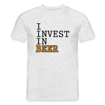 I Invest In Beer 4 - Männer T-Shirt - Grau meliert - Vorne - AI Model Male 178 dark (178cm)