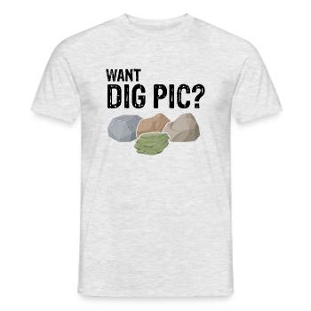Recherche sur les roches et conception de roches à quartz - T-shirt homme - gris chiné - Devant - AI Model Male 178 dark (178cm)