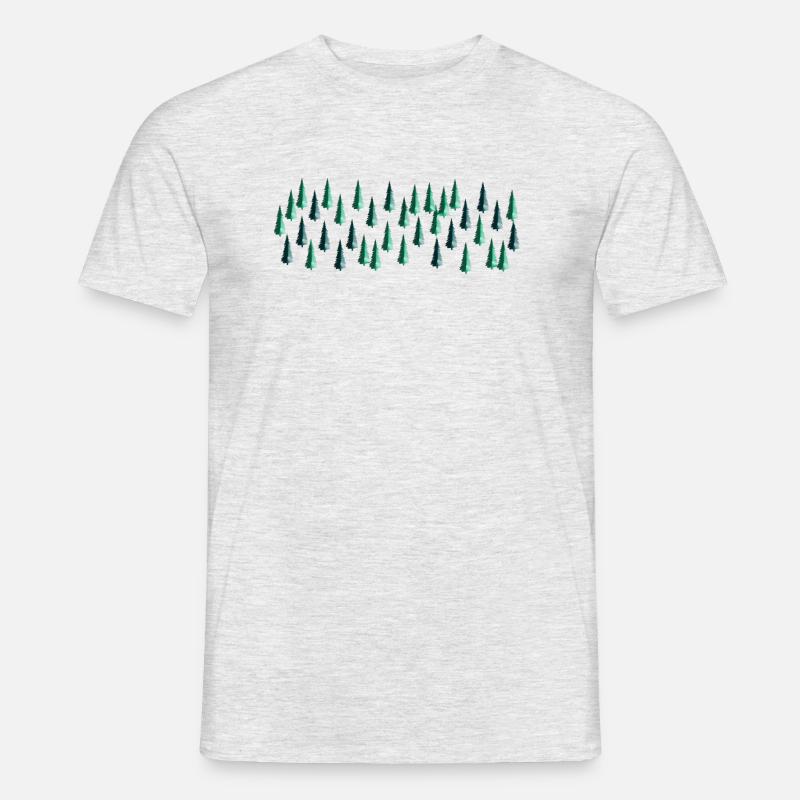 Baum panorama - Männer T-Shirt - Grau meliert