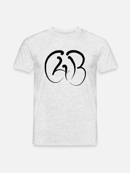 C4B Logo - Männer T-Shirt - Grau meliert
