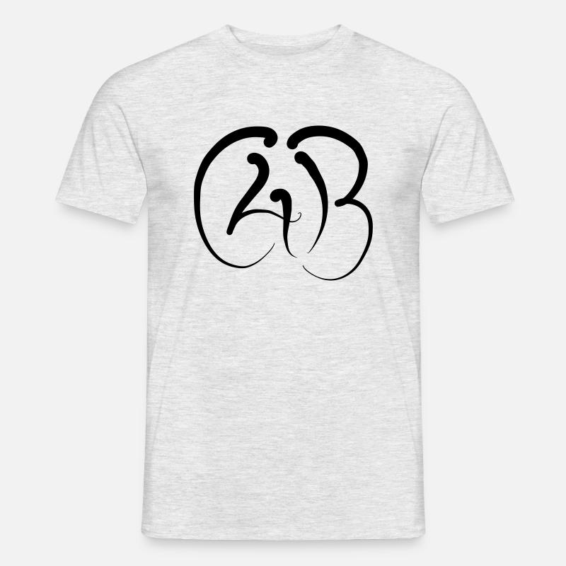 C4B Logo - Männer T-Shirt - Grau meliert