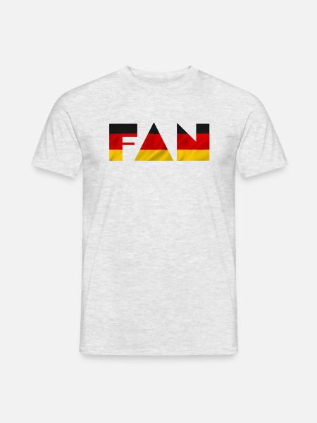 Fan, Weltmeisterschaft, 2022, Fußball, Tor,Germany - Männer T-Shirt - Grau meliert