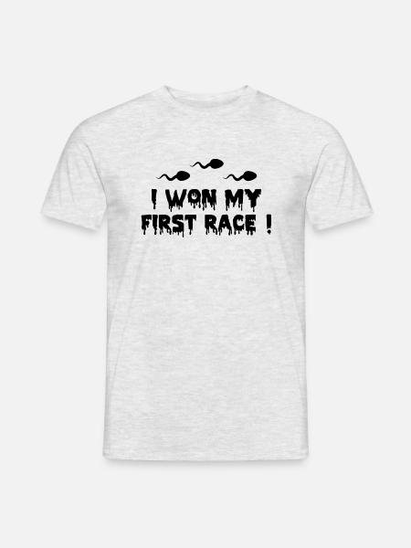 First Race - Männer T-Shirt - Grau meliert