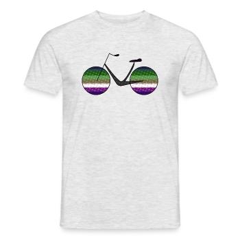 Vélo - T-shirt homme - gris chiné - Devant - AI Model Male 178 dark (178cm)