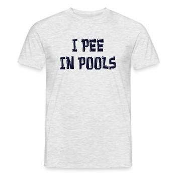 i pee in pools - Men's T-Shirt - heather grey - Front - AI Model Male 178 dark (178cm)