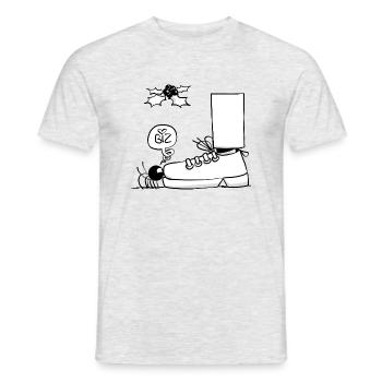 Beth die Spinne - Der Kuss unter dem Mistelzweig - Männer T-Shirt - Grau meliert - Vorne - AI Model Male 178 dark (178cm)