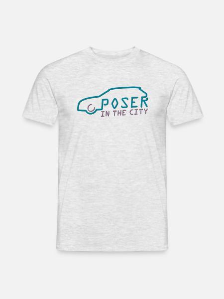 Poser in theCity - Men's T-Shirt - heather grey