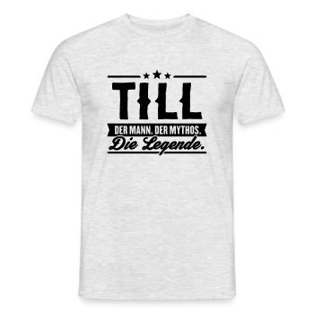 Man Myth Legend Till - T-shirt homme - gris chiné - Devant - AI Model Male 178 dark (178cm)