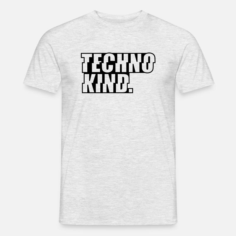 Technokind Rave Festivals Techno Party Afterhours - Männer T-Shirt - Grau meliert
