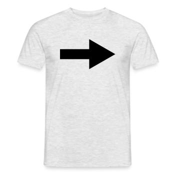 pfeil - Männer T-Shirt - Grau meliert - Vorne - AI Model Male 178 dark (178cm)