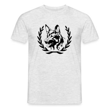 Schäferhund - Männer T-Shirt - Grau meliert - Vorne - AI Model Male 178 dark (178cm)