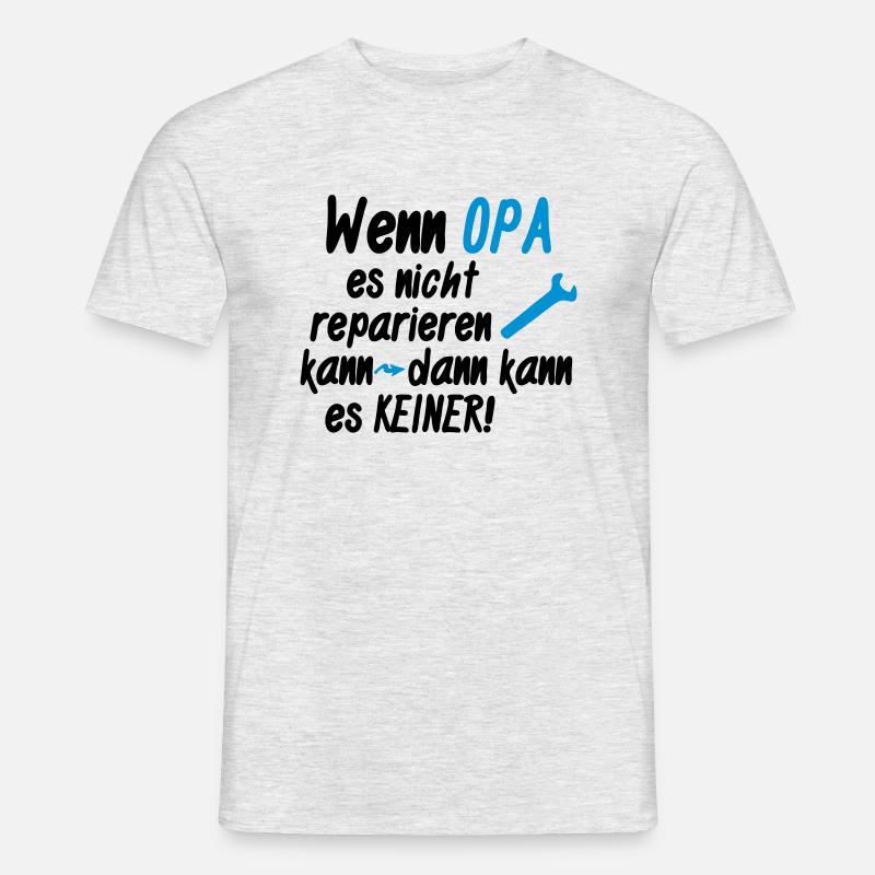 opa - Männer T-Shirt - Grau meliert