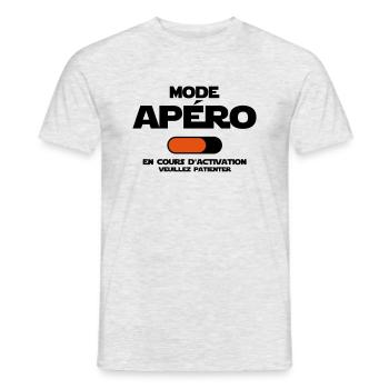 T-shirt apéro en mode apéro - T-shirt homme - gris chiné - Devant - AI Model Male 178 dark (178cm)
