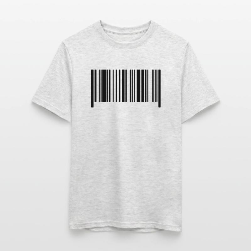Barcode ohne Text leer Code Strichcode Vorlage Männer T-Shirt