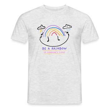 Be a rainbow in someone's cloud - Männer T-Shirt - Grau meliert - Vorne - AI Model Male 178 dark (178cm)