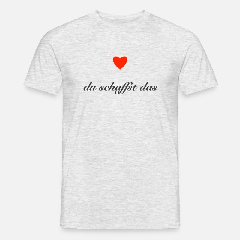 du schaffst das - Männer T-Shirt - Grau meliert