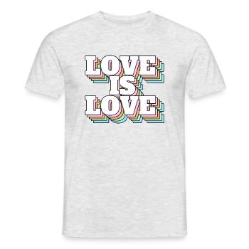 Love is Love - Men's T-Shirt - heather grey - Front - AI Model Male 178 dark (178cm)