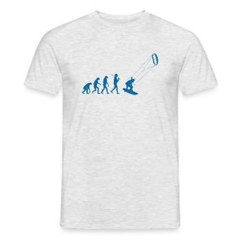 Kitesurfer Evolution Kitesurfing Wind Wasser Sport - Männer T-Shirt - Grau meliert - Vorne - AI Model Male 178 dark (178cm)