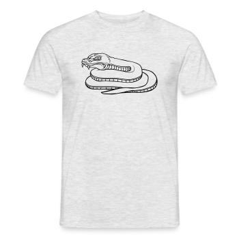 Dangerous evil snake design - Men's T-Shirt - heather grey - Front - AI Model Male 178 dark (178cm)