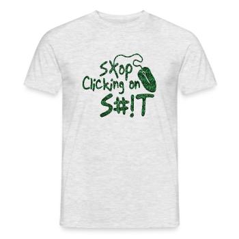 citations drôle fraze mème populaire cool trendy citation - T-shirt homme - gris chiné - Devant - AI Model Male 178 dark (178cm)